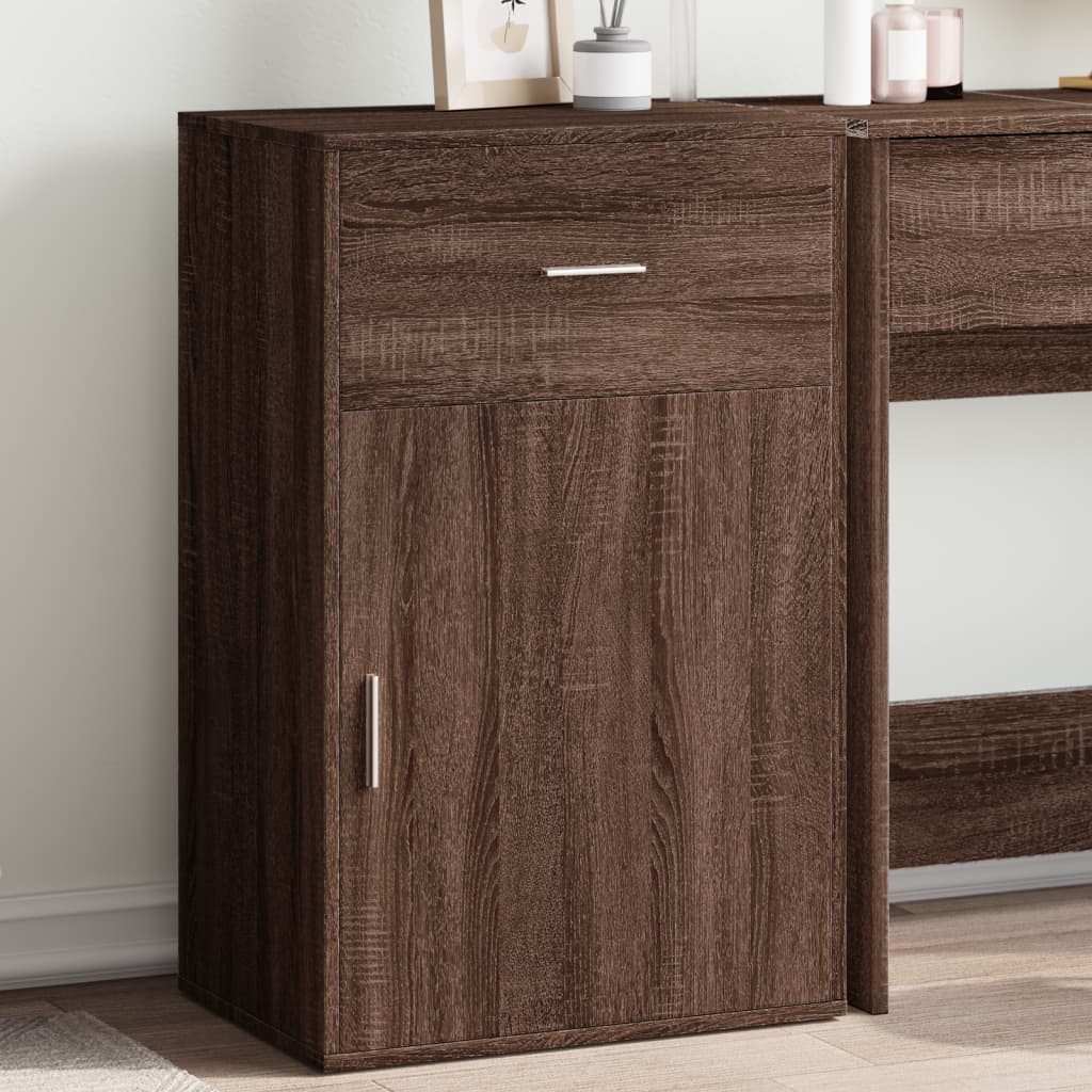 Beistellschrank Braun Eichen-Optik 56,5x39x90 cm