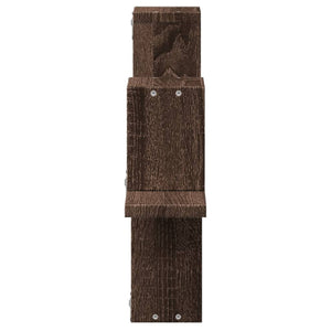 Wandregal Braun Eichenoptik, 104,5 cm