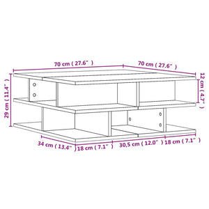 Sonoma Eiche Couchtisch 70x70 cm