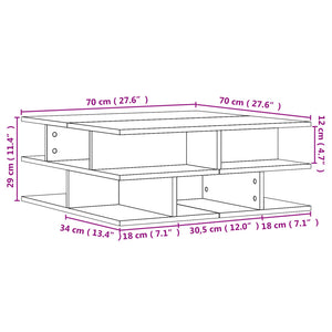 Betongrauer Couchtisch 70x70 cm