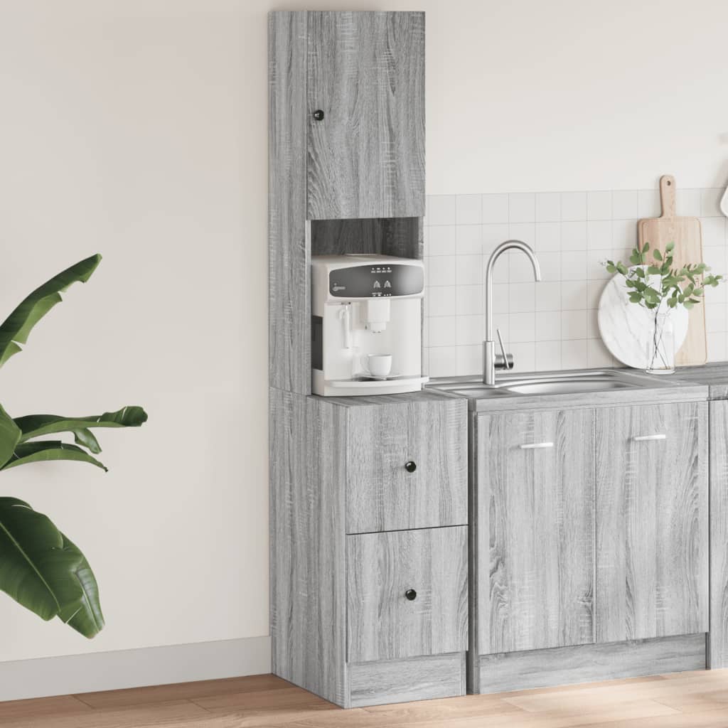 Küchenschrank Grau Sonoma 35x50x180 cm