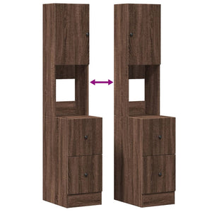 Küchenschrank Braun Eichen-Optik 35x50x180 cm