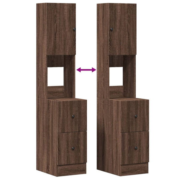 Küchenschrank Braun Eichen-Optik 35x50x180 cm