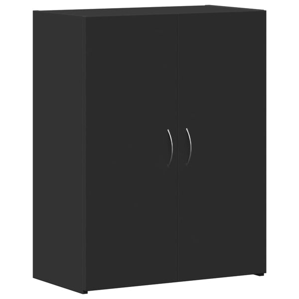 Aktenschrank Schwarz Holzwerkstoff 60x32x77,5 cm