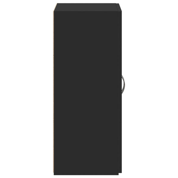 Aktenschrank Schwarz Holzwerkstoff 60x32x77,5 cm
