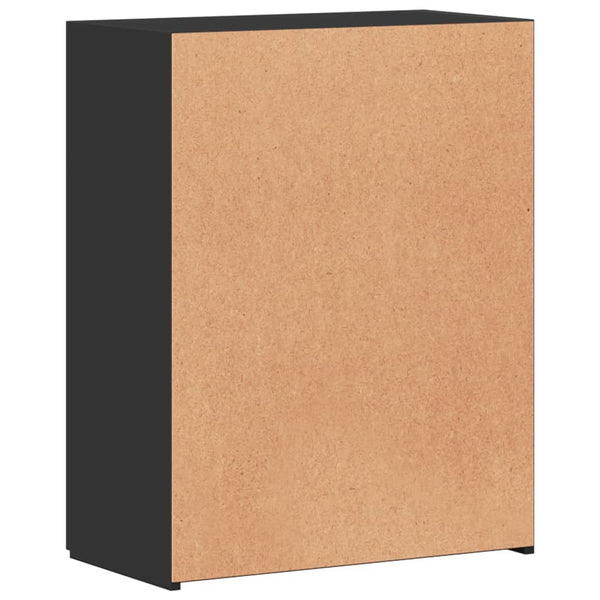 Aktenschrank Schwarz Holzwerkstoff 60x32x77,5 cm
