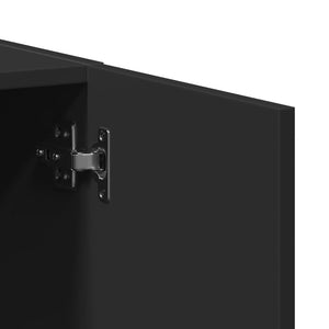 Aktenschrank Schwarz Holzwerkstoff 60x32x77,5 cm