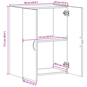 Aktenschrank Räuchereiche 60 cm