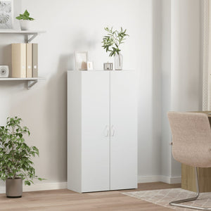 Weißer Holz Aktenschrank 60x32x115 cm