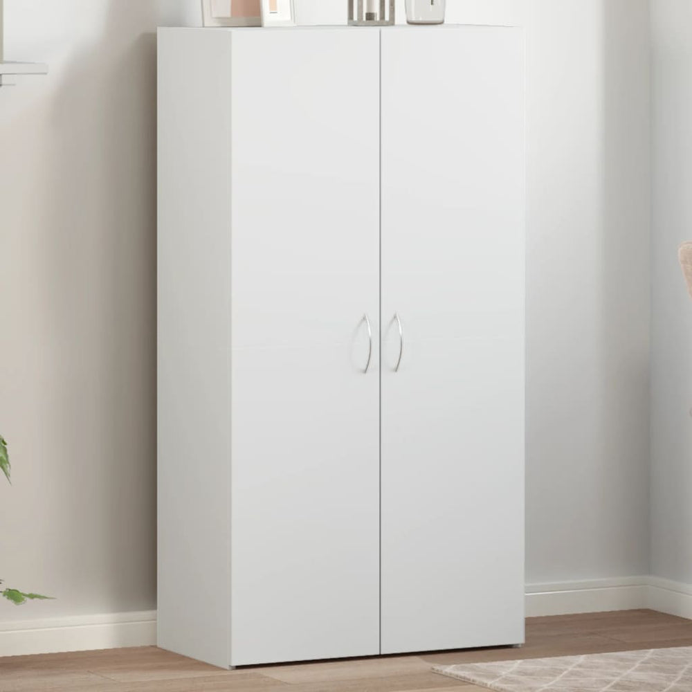 Weißer Holz Aktenschrank 60x32x115 cm
