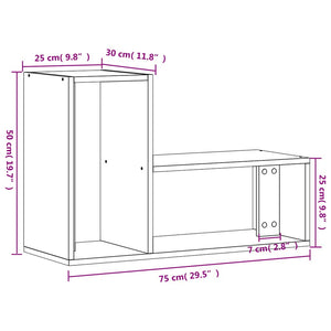 TV-Schränke Weiß Holz 75x30x50cm, 2er-Set