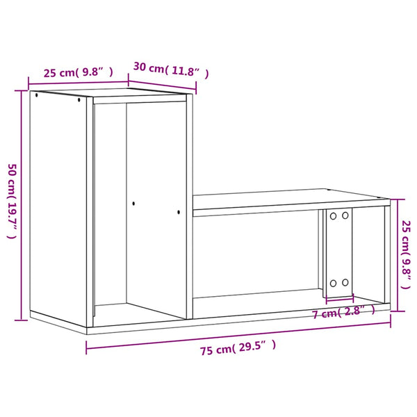 TV-Schränke Weiß Holz 75x30x50cm, 2er-Set
