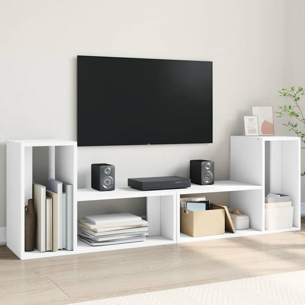 TV-Schränke Weiß Holz 75x30x50cm, 2er-Set