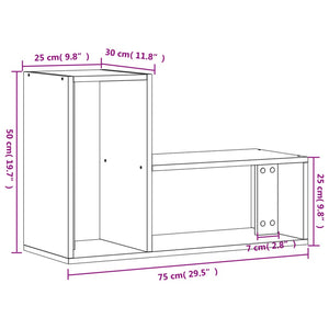TV-Schränke Schwarz 75x30x50cm, 2er Set