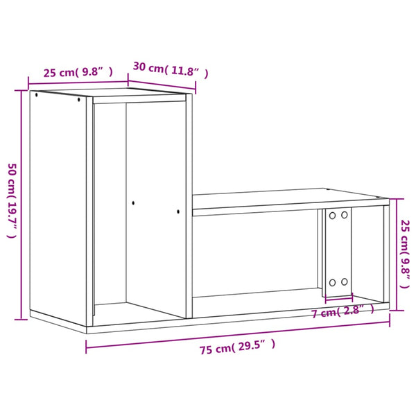 TV-Schränke Schwarz 75x30x50cm, 2er Set
