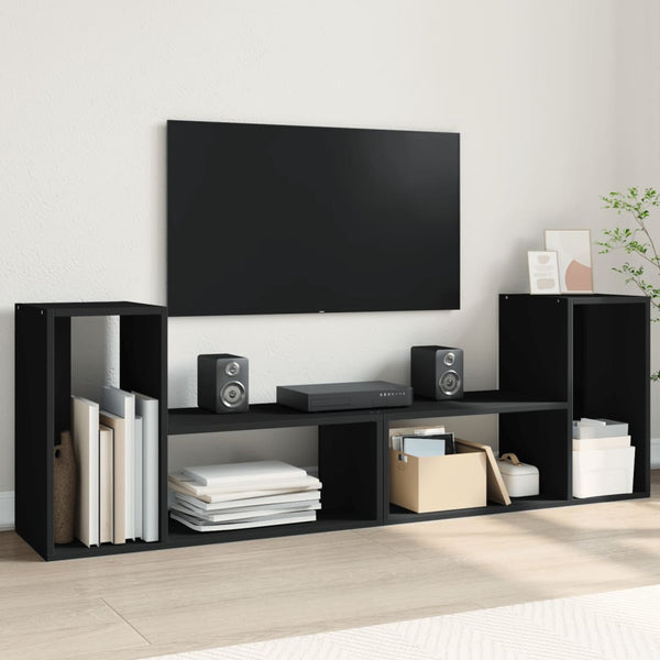 TV-Schränke Schwarz 75x30x50cm, 2er Set