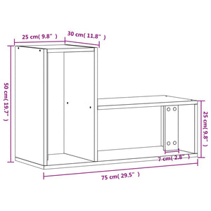 TV-Schrank Räuchereiche 75 cm, 2er-Set