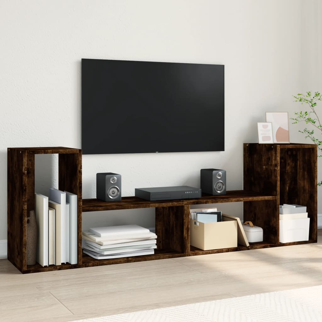 TV-Schrank Räuchereiche 75 cm, 2er-Set