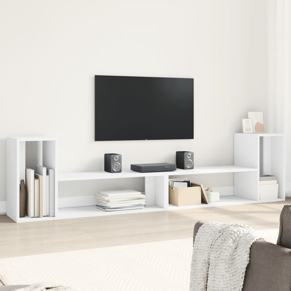 TV-Schränke Weiß Holz 100x30x50cm, 2er Set