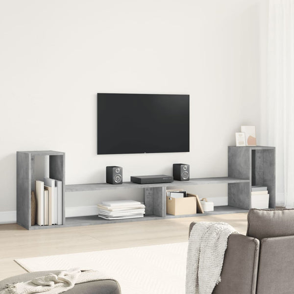 vidaXL Meubles TV 2 pcs Gris béton 100x30x50 cm Aggloméré