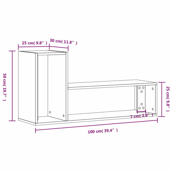 TV-Schränke Grau Sonoma 100x30x50cm, 2er-Set