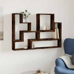 Wandregal Räuchereiche 96 cm