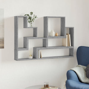 Graues Wandregal Sonoma, 96 cm