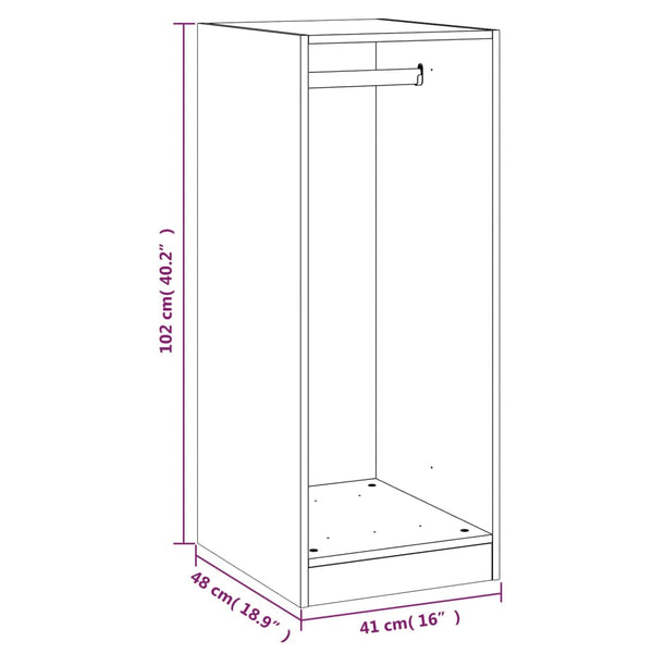 Kleiderschrank Sonoma Eiche 48x41x102 cm