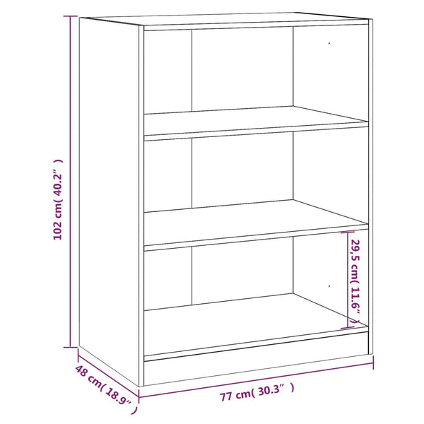 Kleiderschrank Grau Sonoma 77x48x102 cm