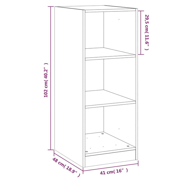 Kleiderschrank Braun Eichenoptik 48x41x102 cm