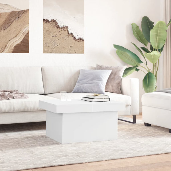 Weißer Couchtisch 80x55 cm