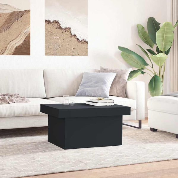 Schwarzer Couchtisch 80x55 cm