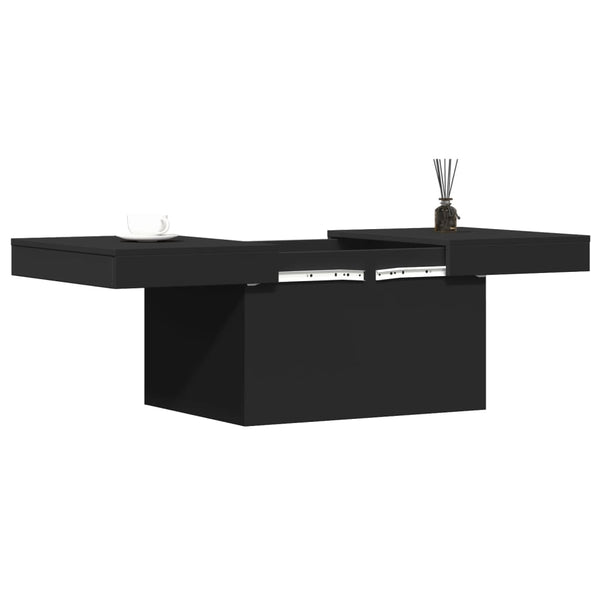 Schwarzer Couchtisch 80x55 cm