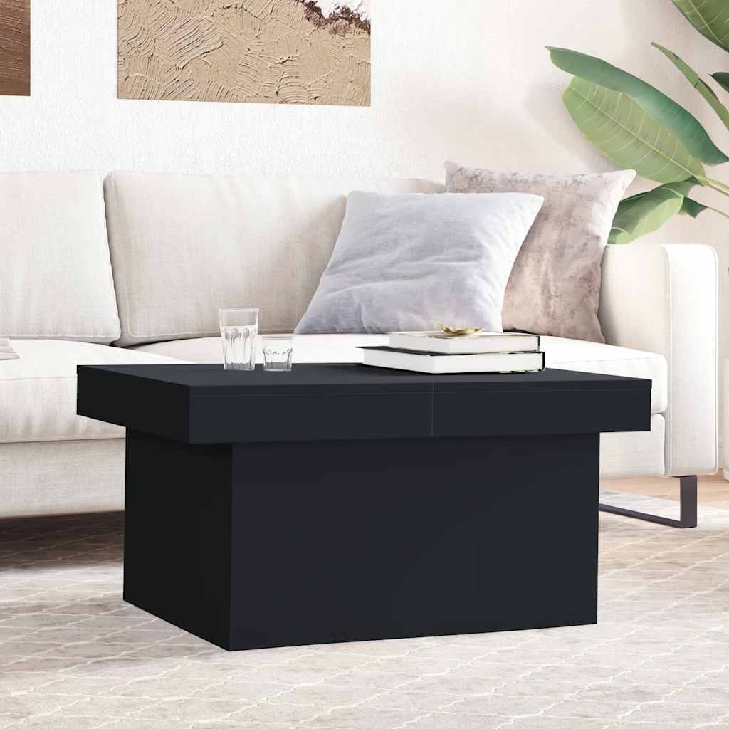 Schwarzer Couchtisch 80x55 cm