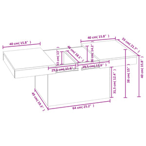 Betongrauer Couchtisch 80x55 cm