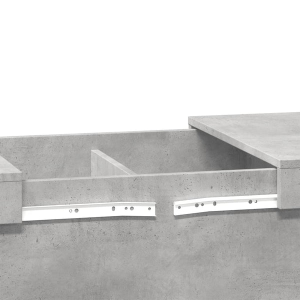 Betongrauer Couchtisch 80x55 cm