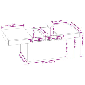 Couchtisch Eiche Braun 80x55 cm