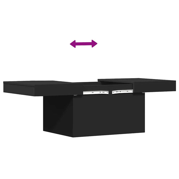 Schwarzer Couchtisch 100x55 cm