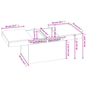 Couchtisch Sonoma Eiche 100x55 cm