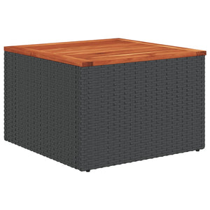 vidaXL Salon de jardin 14 pcs avec coussins Noir Résine tressée