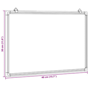 Magnetisches Whiteboard, 40x30 cm, Aluminium