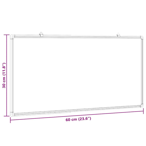 Magnetisches Whiteboard, 60x30 cm, Aluminium