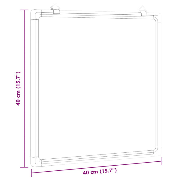 Magnetisches Whiteboard, 40x40 cm, Aluminium
