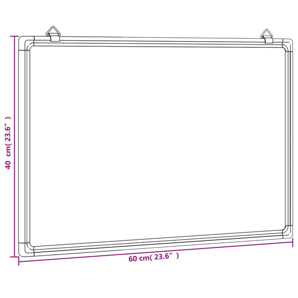 Magnetisches Whiteboard, 60x40 cm, Aluminium