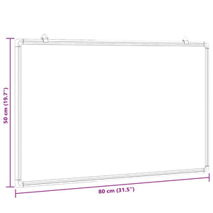 Magnetisches Whiteboard, 80x50 cm, Aluminium