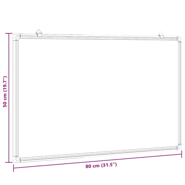 Magnetisches Whiteboard, 80x50 cm, Aluminium