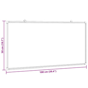 Magnetisches Whiteboard, 100x50 cm, Aluminium