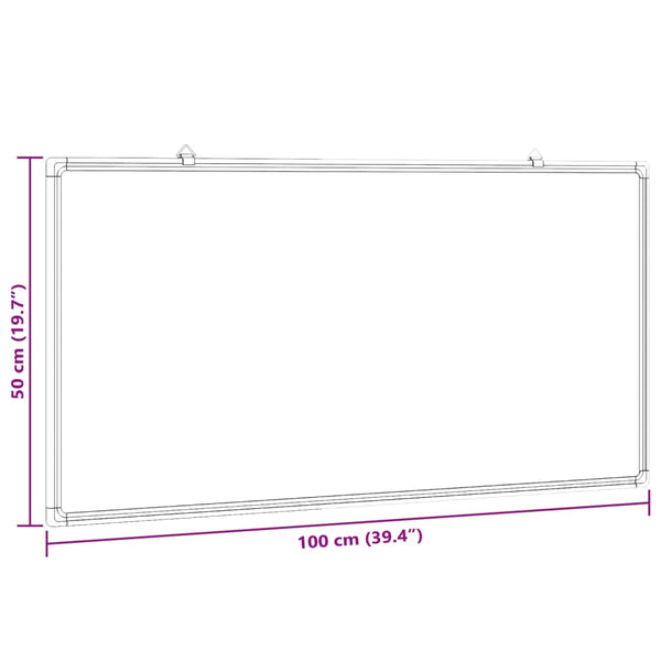 Magnetisches Whiteboard, 100x50 cm, Aluminium