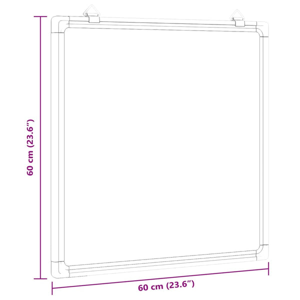 Magnetisches Whiteboard, 60x60 cm, Aluminium