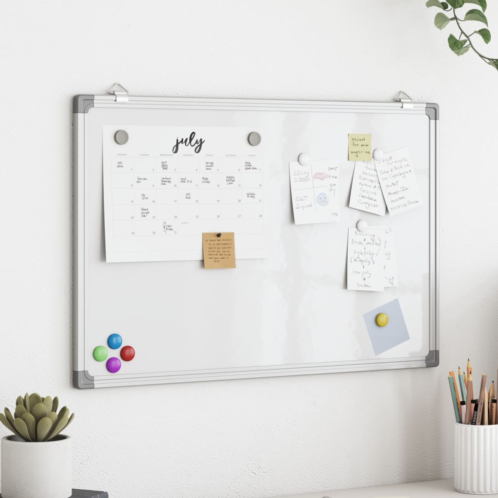 Magnetisches Whiteboard, 80x60 cm, Aluminium